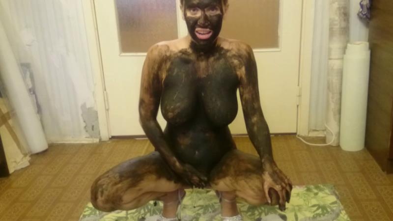 Black Shit, Smearing whole Body. P1 2026 - Brown Wife (FullHD)